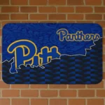 Pittsburgh Panthers Tribal Detailing Royal Blue Black Doormat