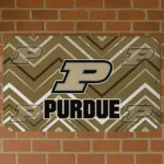 Purdue Boilermakers Chevron Geometrics Gold Doormat