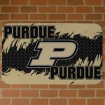 Purdue Boilermakers Plate Rip Gold Doormat