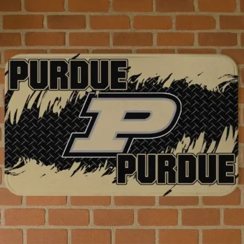 Purdue Boilermakers Plate Rip Gold Doormat