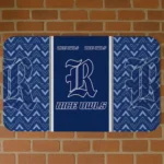 Rice Owls Chevron Stack Navy Blue Doormat