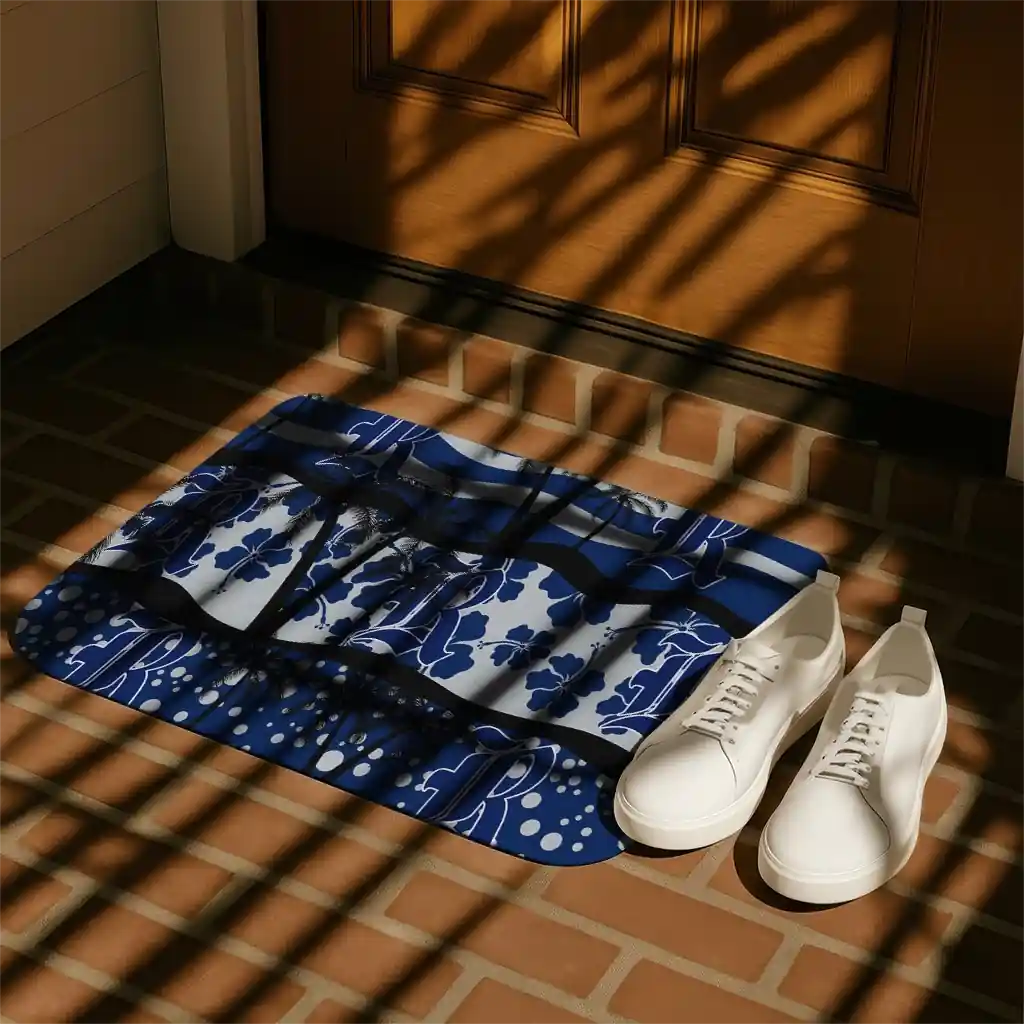 rice-owls-palm-silhouette-navy-blue-black-doormat-trendy.webp