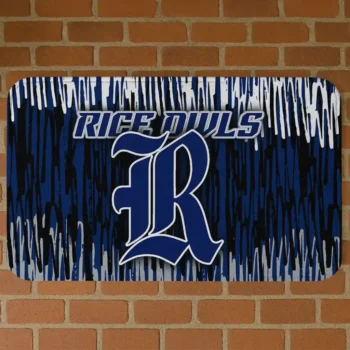 Rice Owls Vertical Flow Navy Blue Doormat