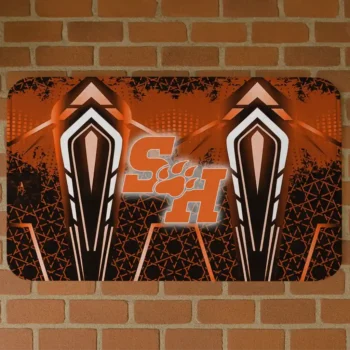 Sam Houston Bearkats Graphic Stripes Orange Doormat