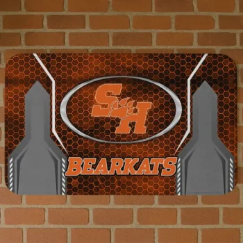 Sam Houston Bearkats Hexagon Oval Orange Doormat
