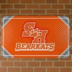 Sam Houston Bearkats Silver Halftone Orange Doormat