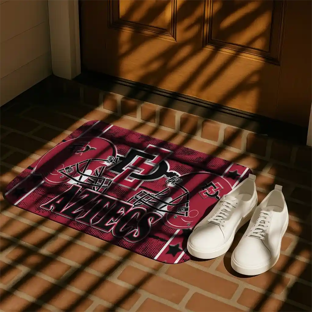 san-diego-state-aztecs-helmet-illustration-red-doormat-trendy.webp