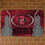 san-diego-state-aztecs-hexagon-oval-red-doormat-best-selling.webp