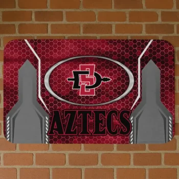 San Diego State Aztecs Hexagon Oval Red Doormat