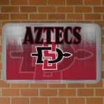 San Diego State Aztecs Pixel Blur Red Doormat