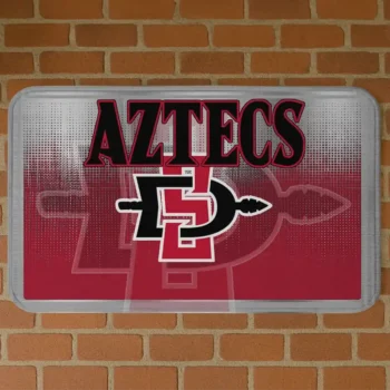 San Diego State Aztecs Pixel Blur Red Doormat