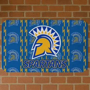 San Jose State Spartans Bolt Row Blue Doormat