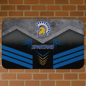 San Jose State Spartans Chevron Points Blue Black Doormat