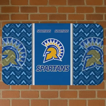 San Jose State Spartans Chevron Stack Blue Doormat