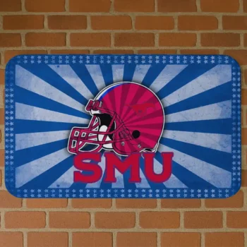 SMU Mustangs Helmet Centerpiece Blue Doormat