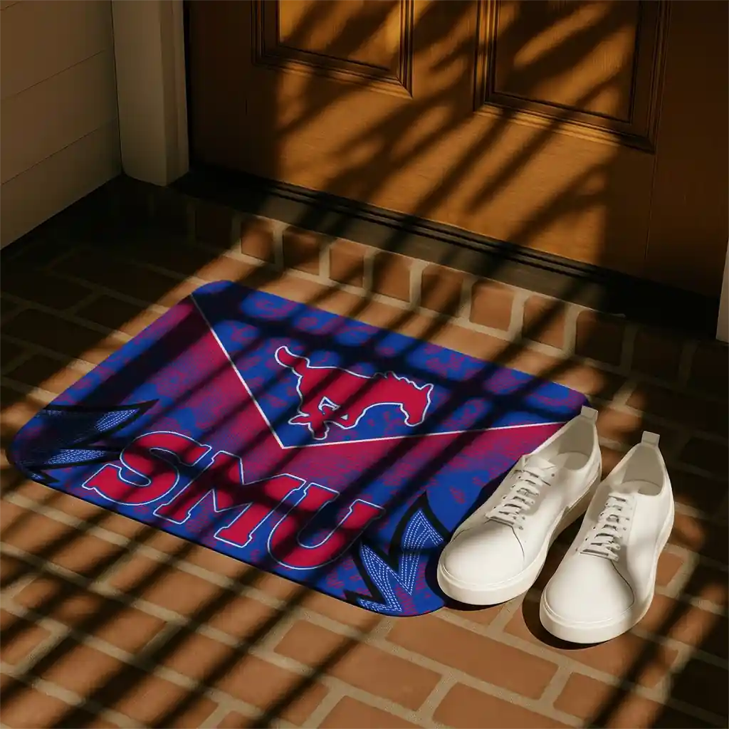 smu-mustangs-layered-lines-blue-doormat-trendy.webp