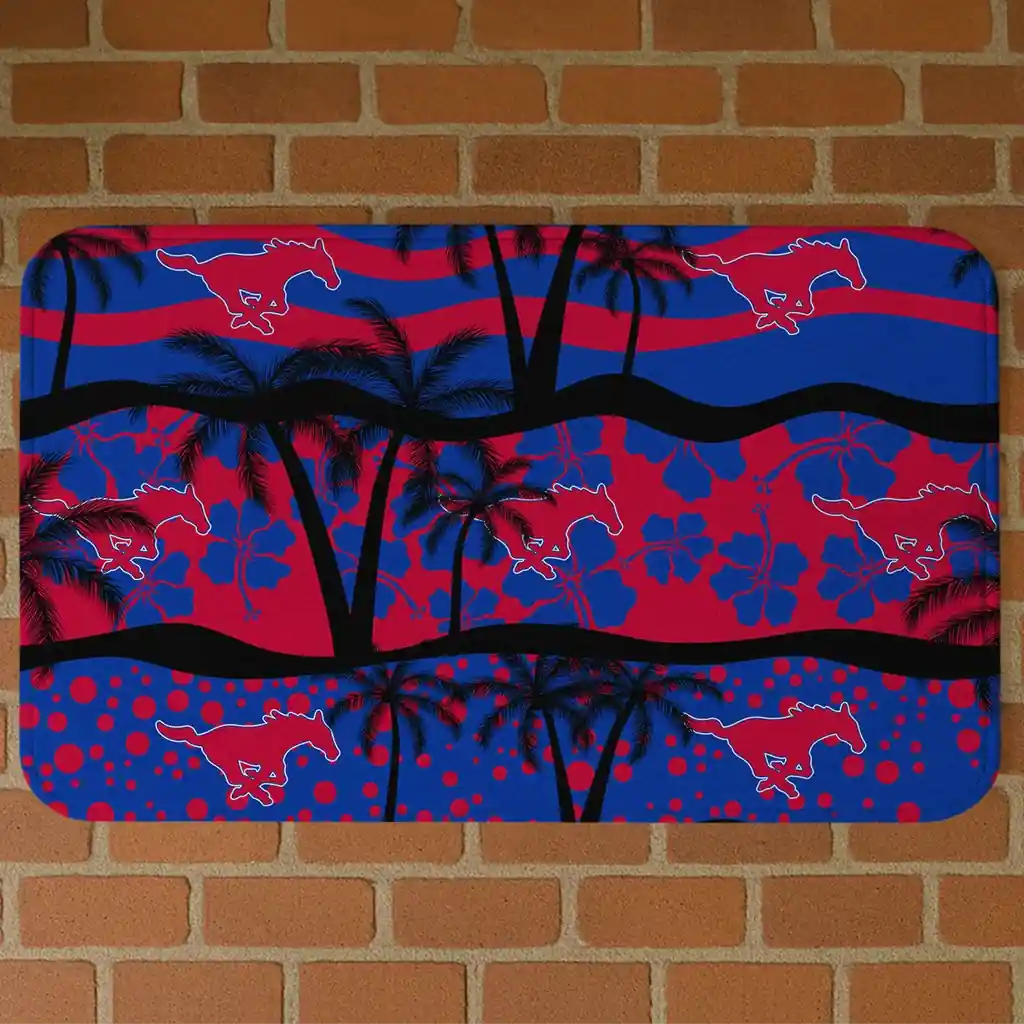 smu-mustangs-palm-silhouette-blue-black-doormat-best-selling.webp smu mustangs palm silhouette blue black doormat best selling