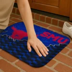 smu-mustangs-tribal-detailing-blue-black-doormat-best-selling.webp