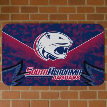 South Alabama Jaguars Layered Lines Blue Doormat