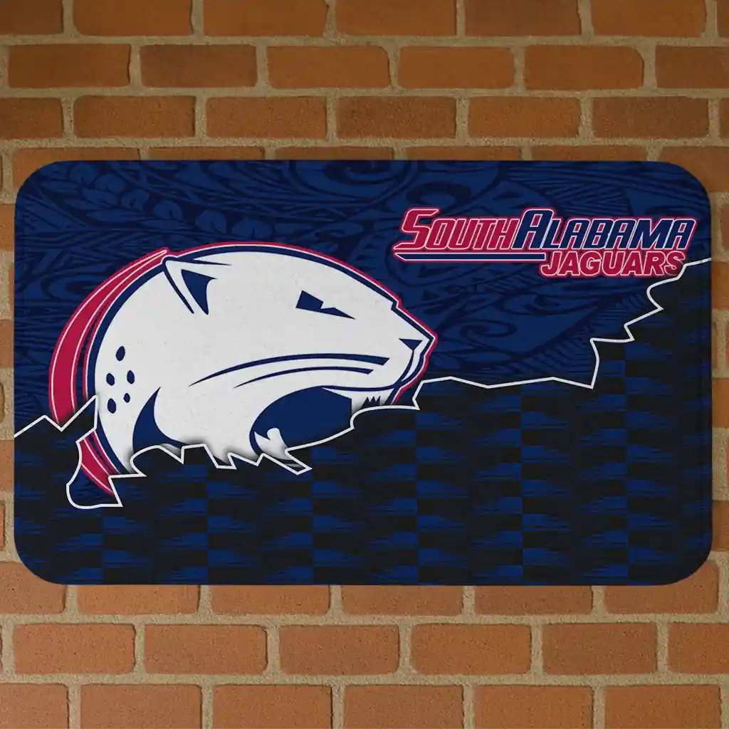 south-alabama-jaguars-tribal-detailing-blue-black-doormat-best-selling.webp south alabama jaguars tribal detailing blue black doormat best selling