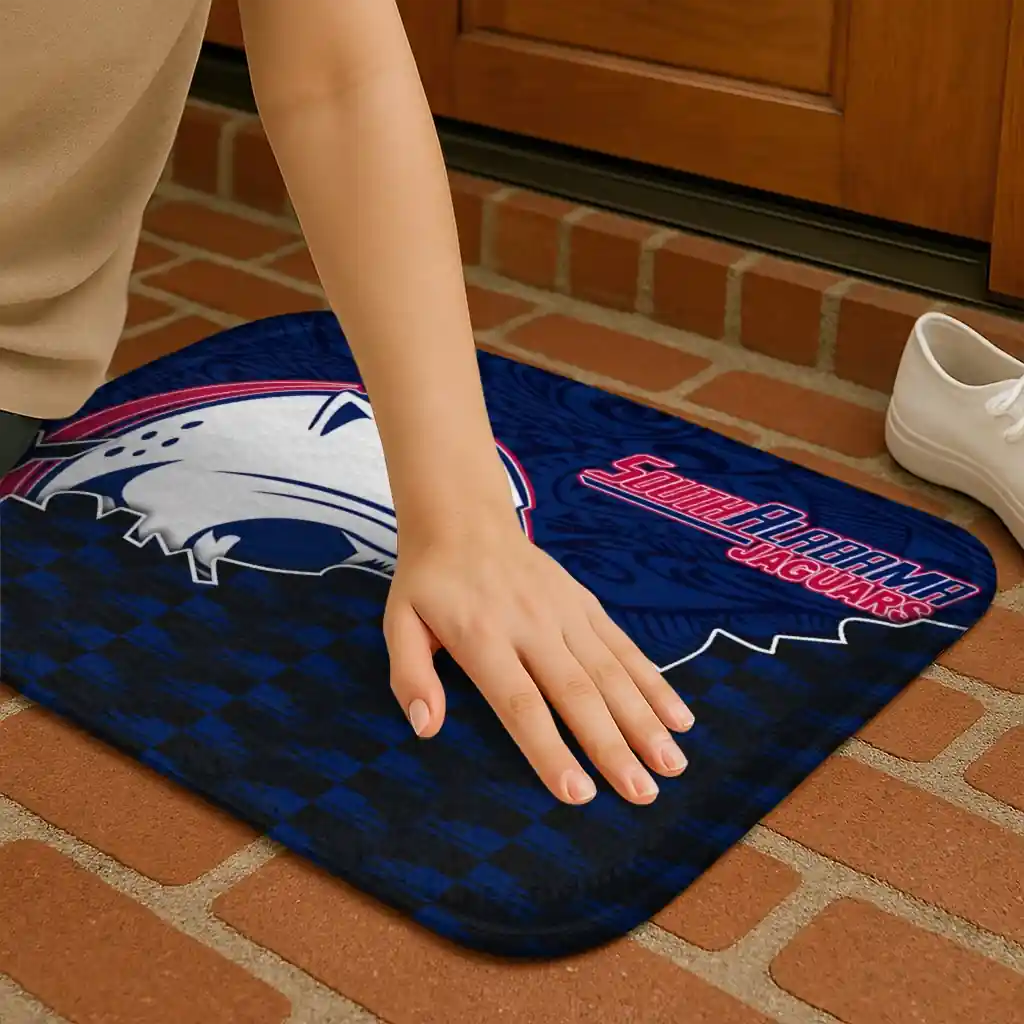 south-alabama-jaguars-tribal-detailing-blue-black-doormat-premium-grade.webp