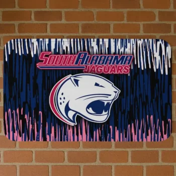 South Alabama Jaguars Vertical Flow Blue Doormat