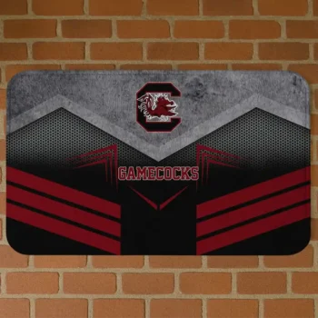 South Carolina Gamecocks Chevron Points Garnet Black Doormat