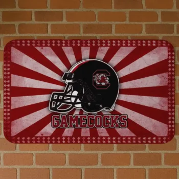 South Carolina Gamecocks Helmet Centerpiece Garnet Doormat