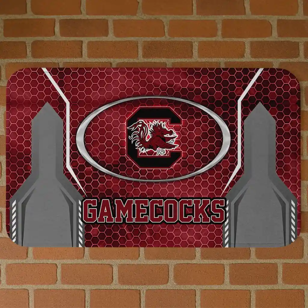 south-carolina-gamecocks-hexagon-oval-garnet-doormat-best-selling.webp south carolina gamecocks hexagon oval garnet doormat best selling
