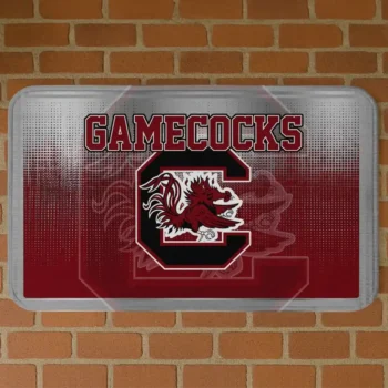 South Carolina Gamecocks Pixel Blur Garnet Doormat