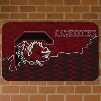 South Carolina Gamecocks Tribal Detailing Garnet Black Doormat