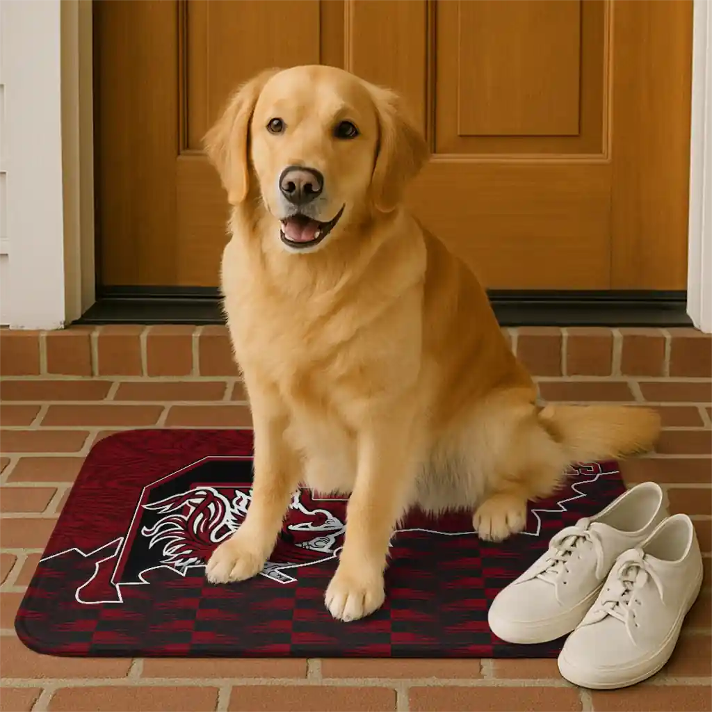 south-carolina-gamecocks-tribal-detailing-garnet-black-doormat-high-quality.webp