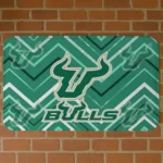 South Florida Bulls Chevron Geometrics Green Doormat