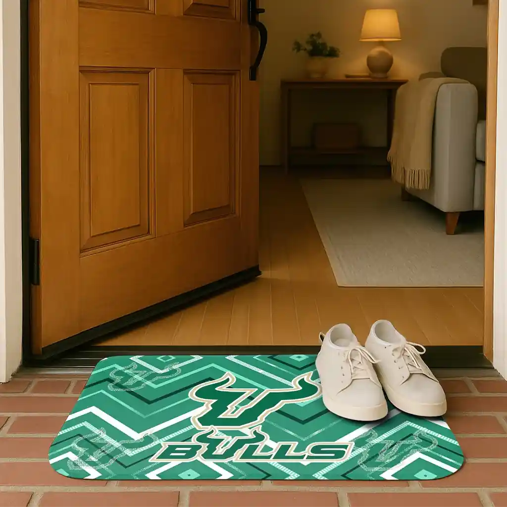 south-florida-bulls-chevron-geometrics-green-doormat-fashion-forward.webp