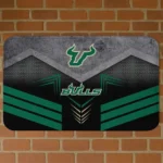 South Florida Bulls Chevron Points Green Black Doormat