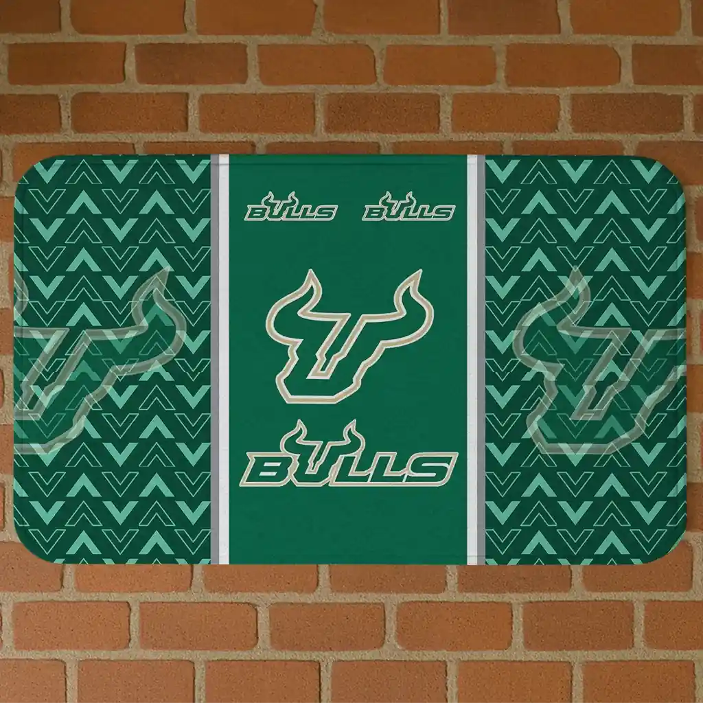 south-florida-bulls-chevron-stack-green-doormat-best-selling.webp south florida bulls chevron stack green doormat best selling
