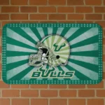 South Florida Bulls Helmet Centerpiece Green Doormat