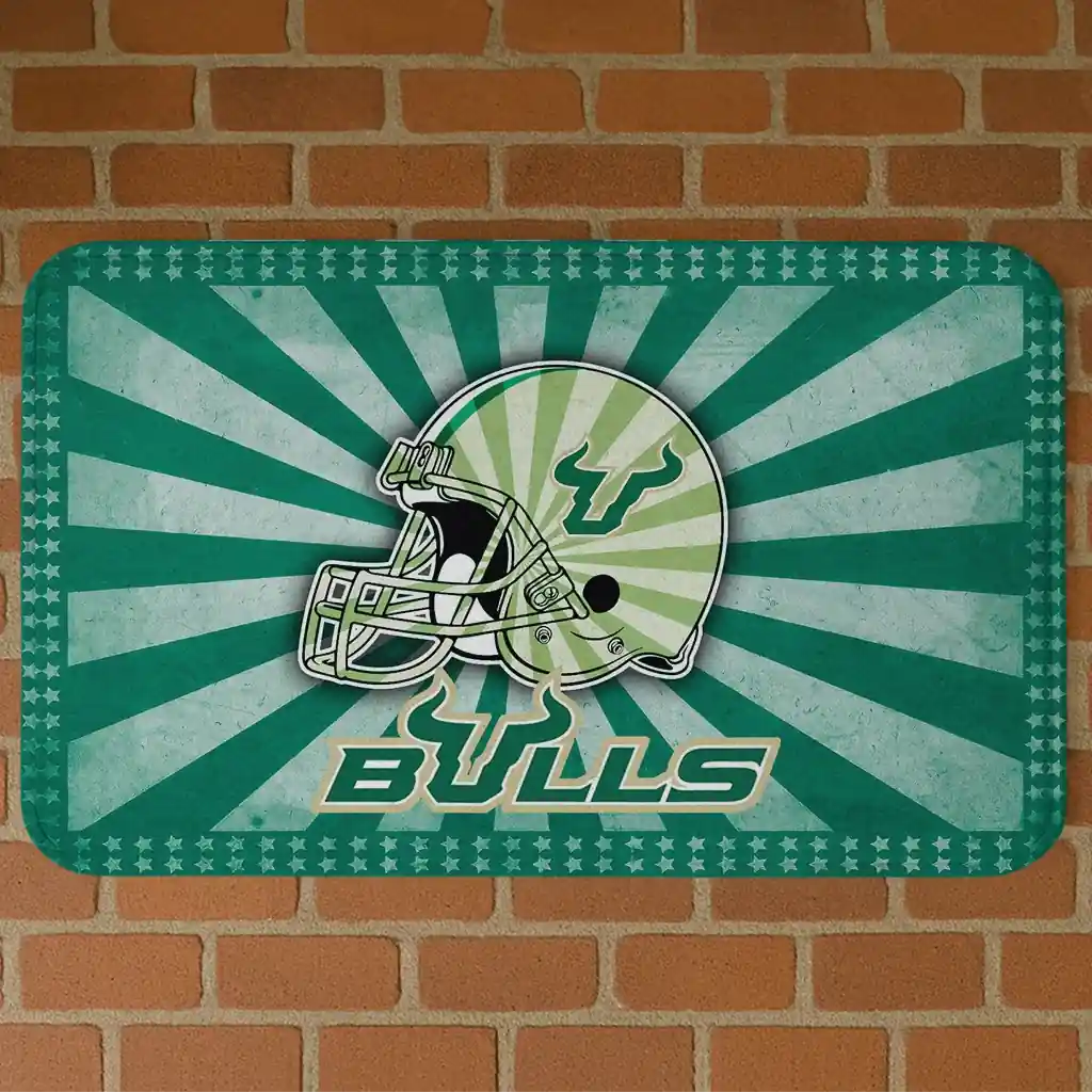 south-florida-bulls-helmet-centerpiece-green-doormat-best-selling.webp south florida bulls helmet centerpiece green doormat best selling