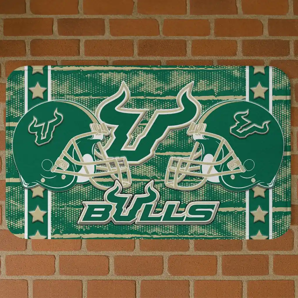 south-florida-bulls-helmet-illustration-green-doormat-best-selling.webp south florida bulls helmet illustration green doormat best selling
