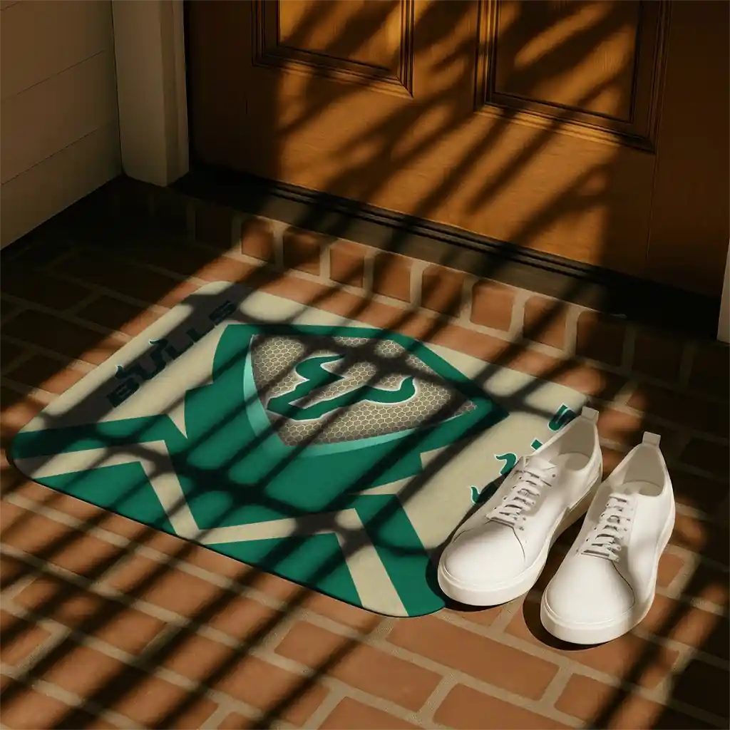 south-florida-bulls-ninja-mesh-green-doormat-trendy.webp