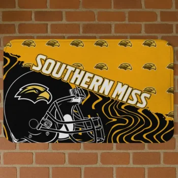 Southern Miss Golden Eagles Football Pride Black Doormat