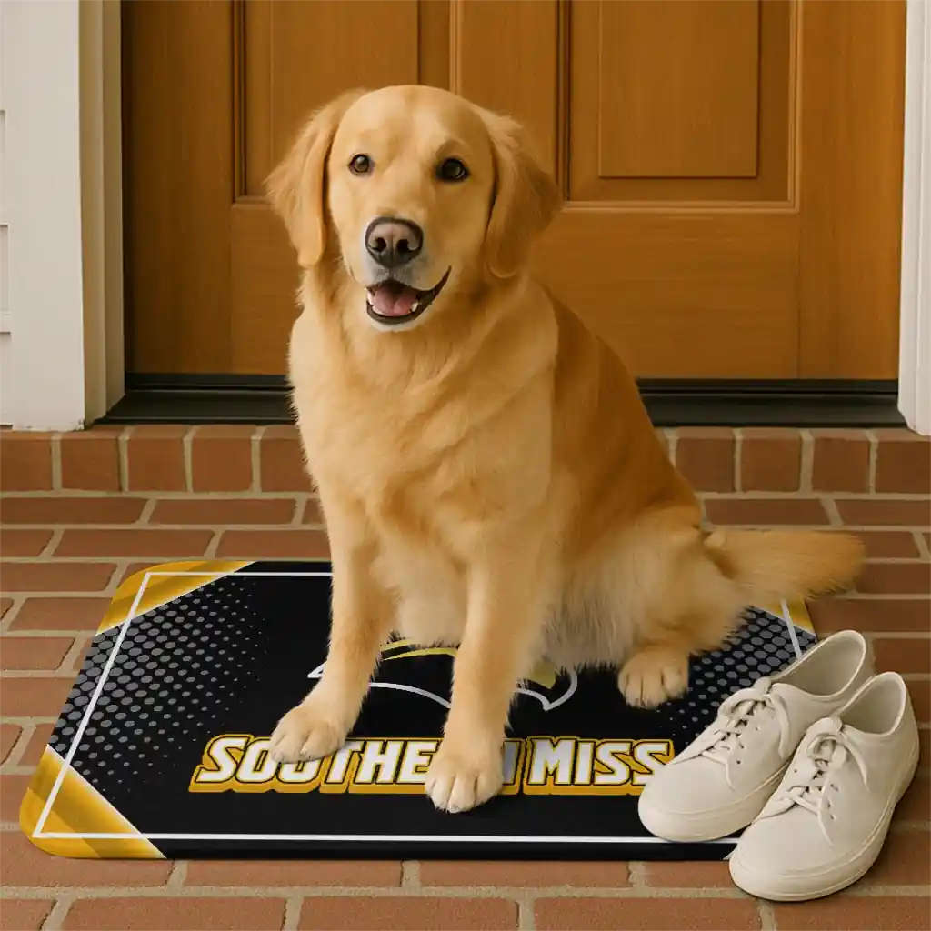 southern-miss-golden-eagles-silver-halftone-black-doormat-high-quality.webp