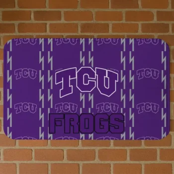 TCU Horned Frogs Bolt Row Purple Doormat