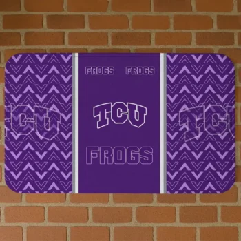TCU Horned Frogs Chevron Stack Purple Doormat