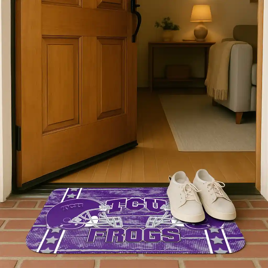tcu-horned-frogs-helmet-illustration-purple-doormat-fashion-forward.webp