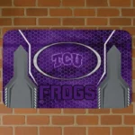 TCU Horned Frogs Hexagon Oval Purple Doormat