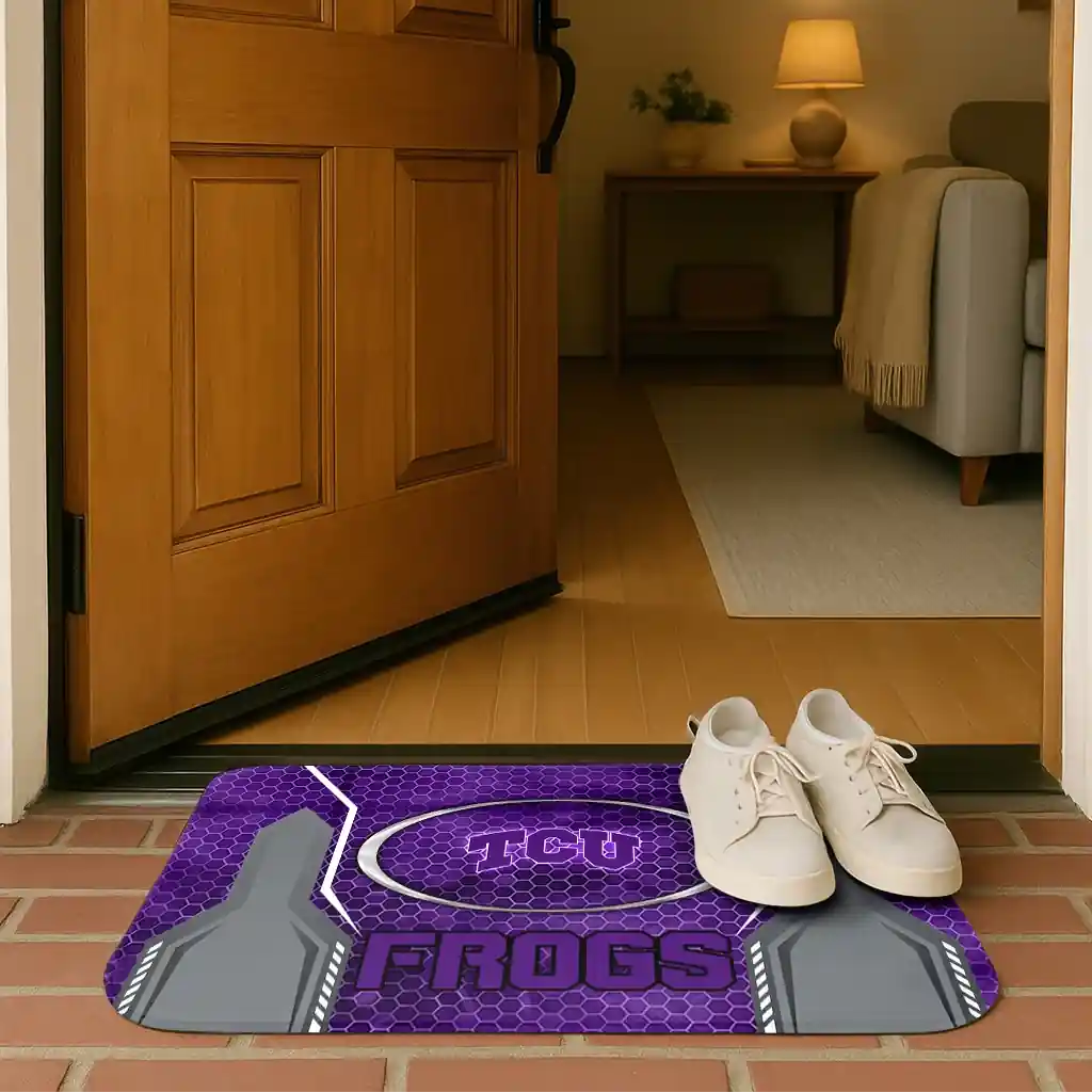 tcu-horned-frogs-hexagon-oval-purple-doormat-fashion-forward.webp