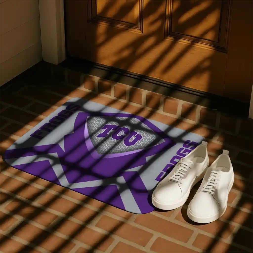tcu-horned-frogs-ninja-mesh-purple-doormat-trendy.webp