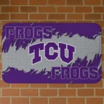 TCU Horned Frogs Plate Rip Purple Doormat