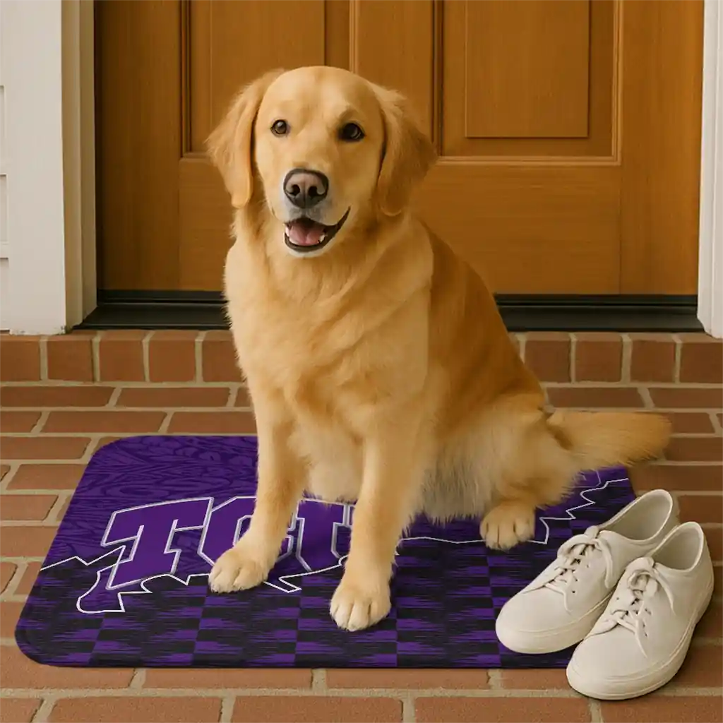 tcu-horned-frogs-tribal-detailing-purple-black-doormat-high-quality.webp